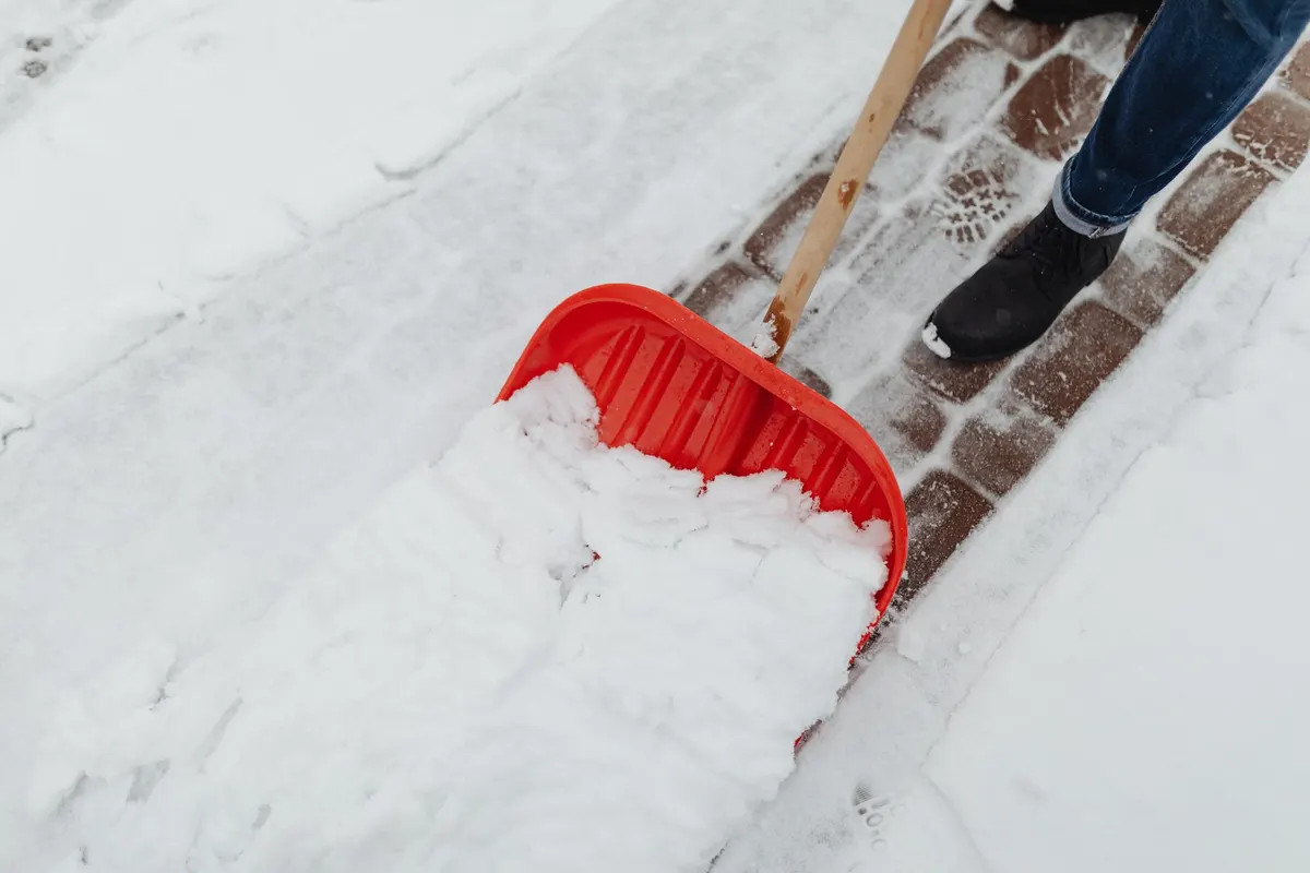 Residential driveway snow removal in Iowa City, Iowa