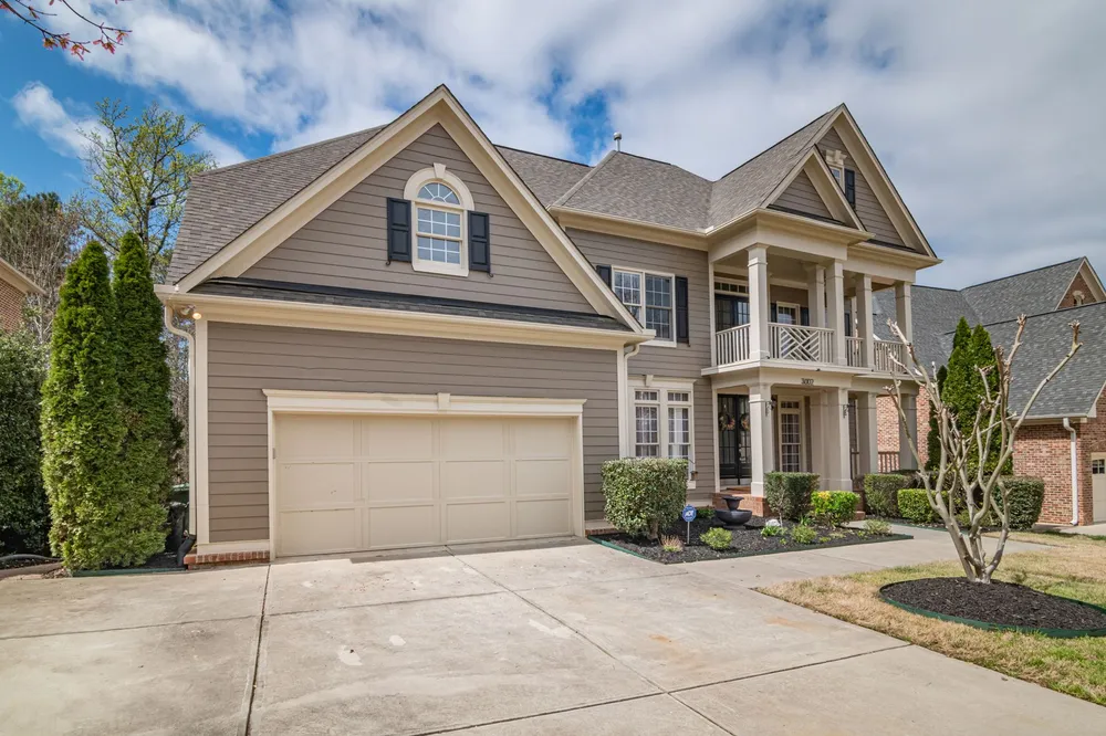 Exterior house washing service on a home in Iowa City, Iowa